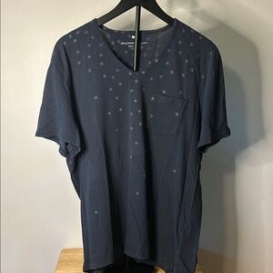 John Varvatos Dark Blue Star Pattern T-Shirt
